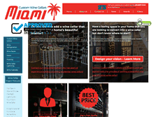 Tablet Screenshot of customwinecellarsmiami.com